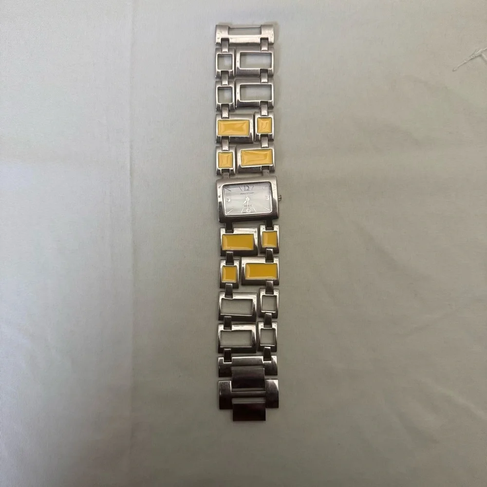 Ashley Stewart‎ Silver and Yellow Watch